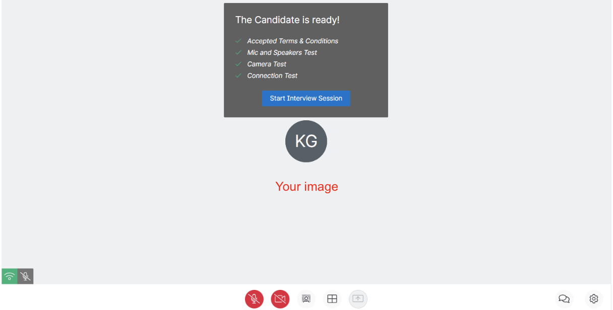 Candidate is joining Live screen