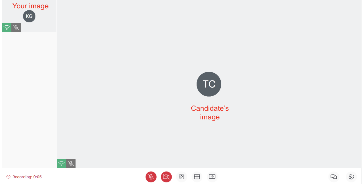 Candidate has joined Live interview